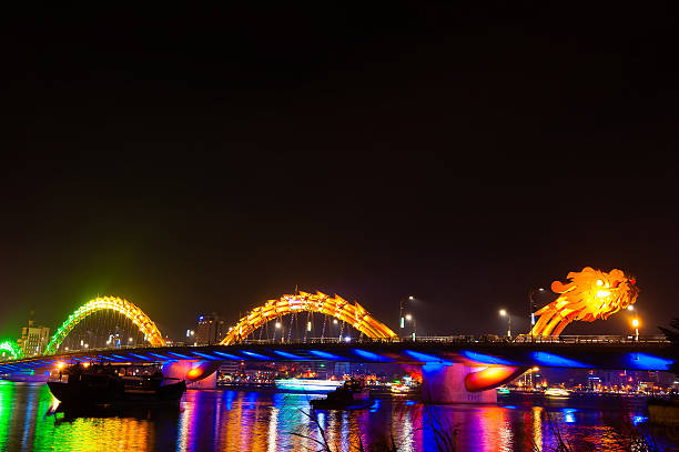 istock Orange Dragon Bridge at night Danang Vietnam 464835368