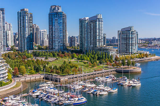 centro da cidade de vancouver - downtown vancouver - fotografias e filmes do acervo