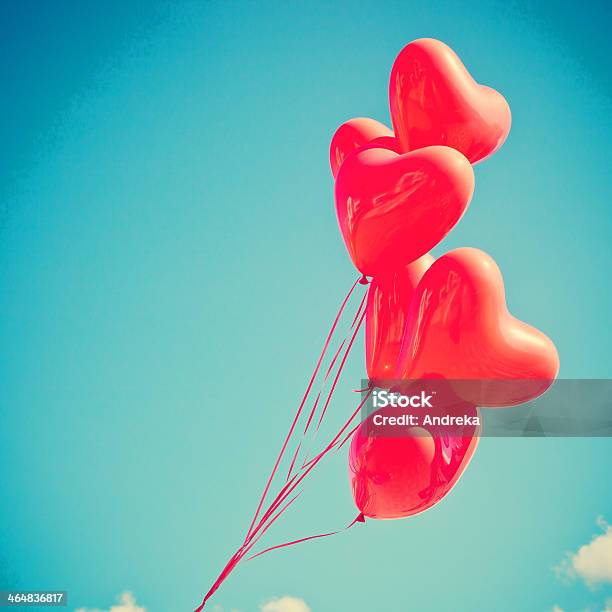 Heart Balloons Stock Photo - Download Image Now - Heart Shape, Photographic Print, Photography