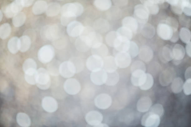 istock Glittery lights silver abstract Christmas background 464840215