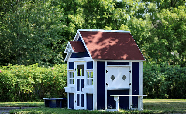 playhouse in the garden playhouse  in the backyard for kids playhouse stock pictures, royalty-free photos & images