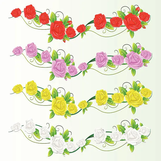 Vector illustration of Roses Ornament