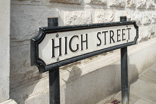istock High Street road sign 464843426