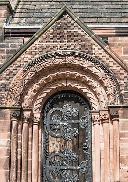istock Old church door. 464843770