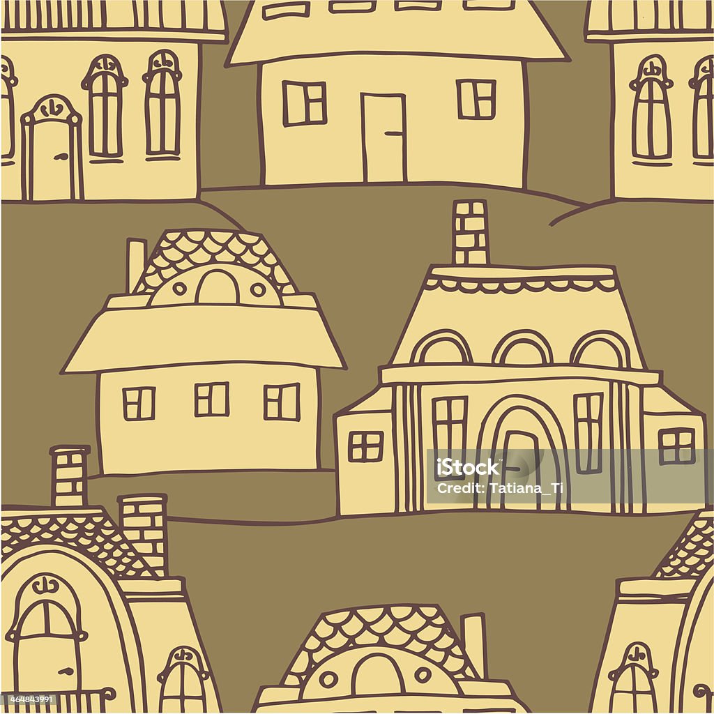 sketch houses pattern vector sketch houses seamless pattern Abstract stock vector