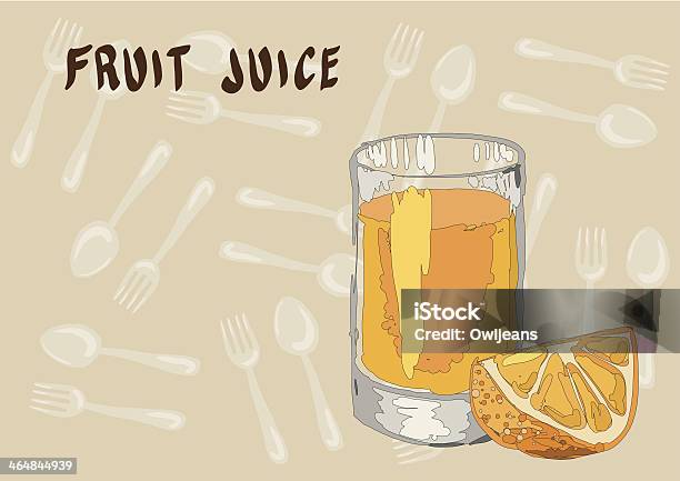 Ein Glas Frischer Orangensaft Und Orange Slice Stock Vektor Art und mehr Bilder von Abstrakt - Abstrakt, Alkoholfreies Getränk, Erfrischung