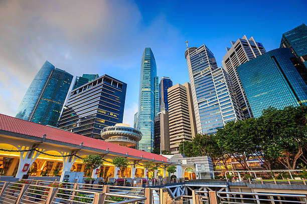 Beuatiful sunrise in the morning at Singapore