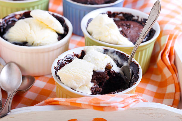 istock Rum and raisin chocolate puddings 464847962