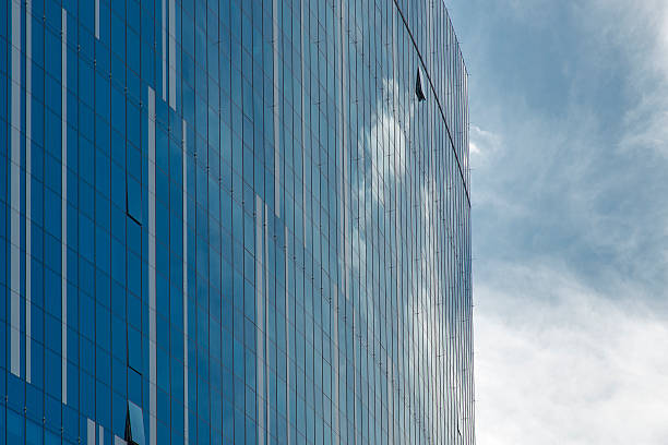 istock Modern skyscraper on a background of blue sky. 464848691