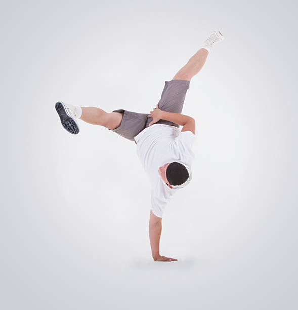 istock Teenager dancing breakdance in action 464849703