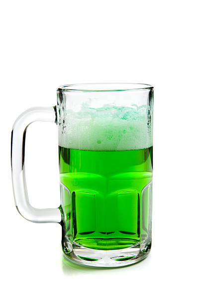 istock Mug of green beer on white 464850238