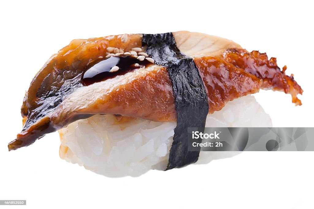 traditional sushi sashimi on white background traditional Asian sushi rolls sashimi close-up shot in the studio on a white background 2015 Stock Photo