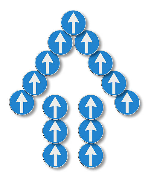 istock An arrow symbol composed of many arrows 464854004