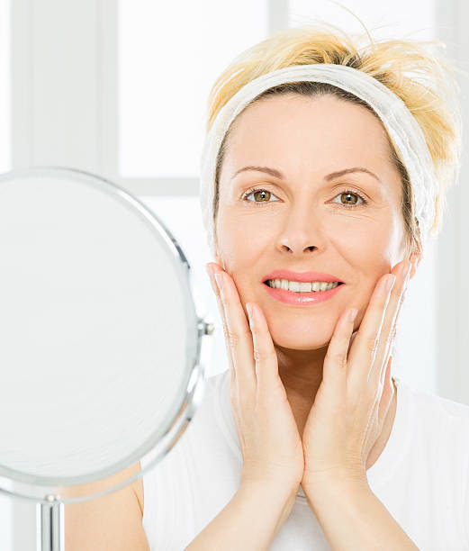 istock Woman and face care. 464856980