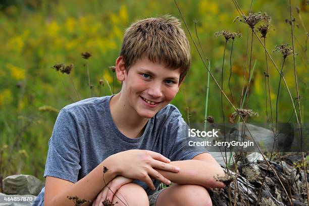 Teenage Boy Poses Stock Photo - Download Image Now - 2015, Boys, Child