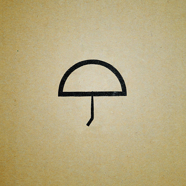 A close up shot of packaging symbols