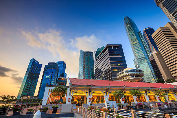 istock A beautiful sunrise at morning in Singapore 464861736