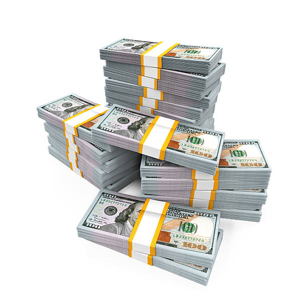 istock Stacks of New 100 US Dollar Banknotes 464864636