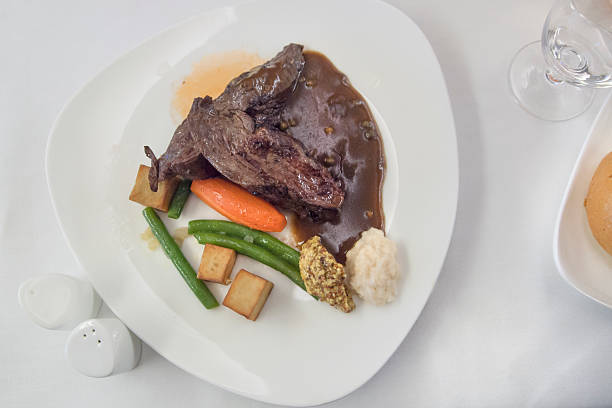 istock Airline meal served in the business class 464869896