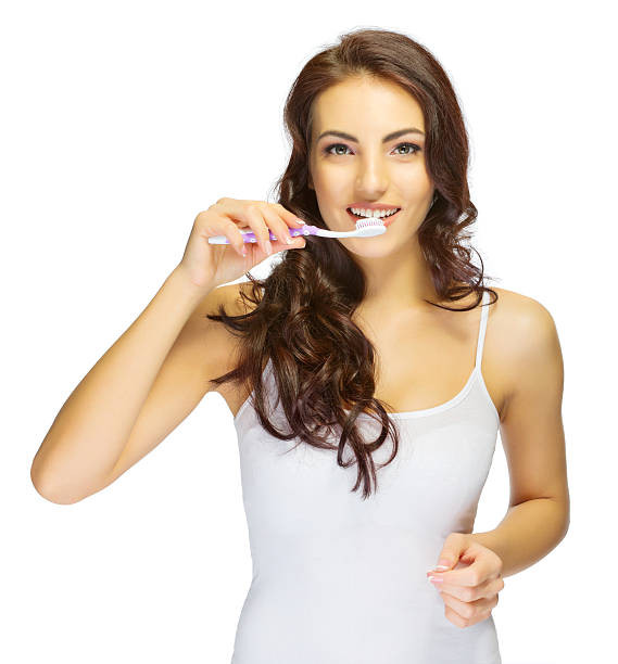 istock Young girl with toothbrush 464870258