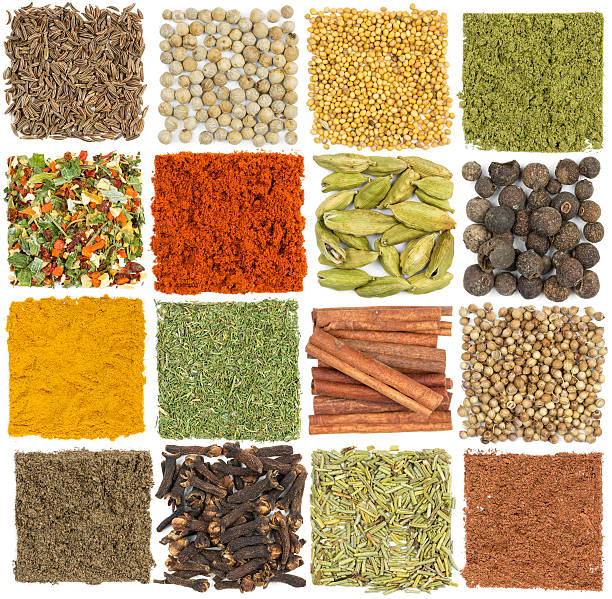 istock Set of spices isolated on white 464873258