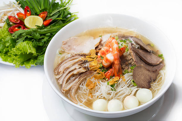 Nam Vang noodles soup stock photo