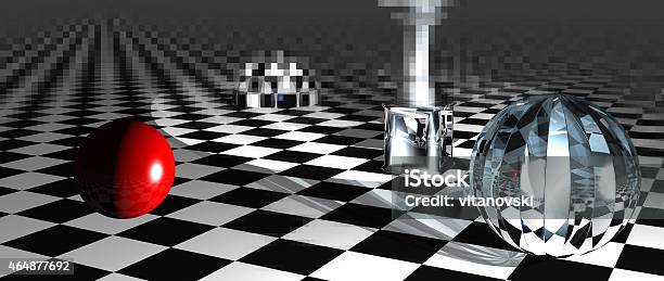 Checkered Art Composition Stock Photo - Download Image Now - 2015, Airbrush, Art