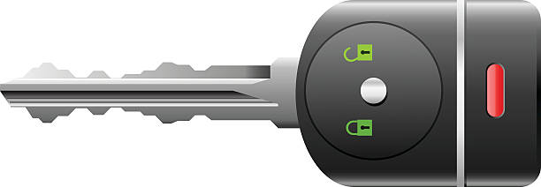 Car Key Animation With Lock And Unlock Logos Stock Illustration - Download  Image Now - Car Key, Black Color, Close-up - iStock