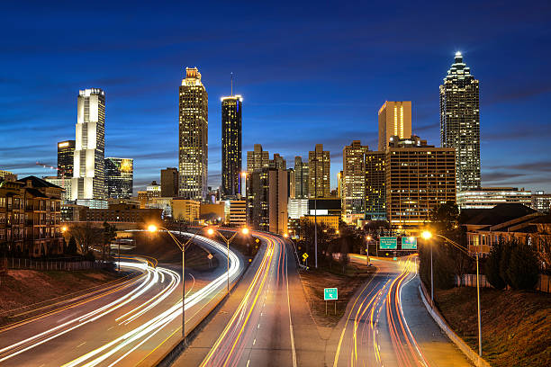 istock Downtown Atlanta city during the night 464877841