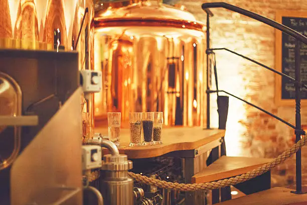 Fermentation Tanks In a Micro Brewery