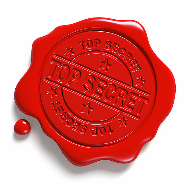 istock Red wax seal. «Top Secret». 464881084