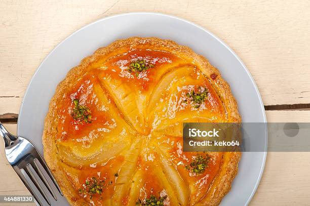 Fresh Pears Pie Dessert Cake Stock Photo - Download Image Now - 2015, Baked, Baked Pastry Item