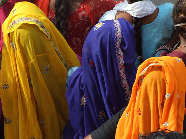 istock Colorful traditional clothes in India 464883962