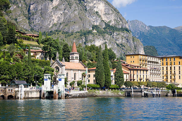 Cadenabbia, Como Lake, Italy The waterfront of Cadenabbia, a town on the Como Lake in Lombardy, Italy como italy stock pictures, royalty-free photos & images