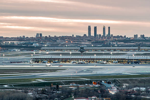 istock Madrid-Barajas Airport during sunset 464899268