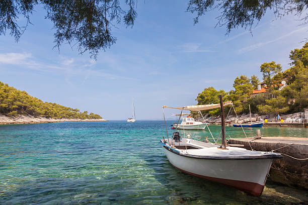 istock Tranquil Beach Lagoon on Hvar Island, Croatia 464900527