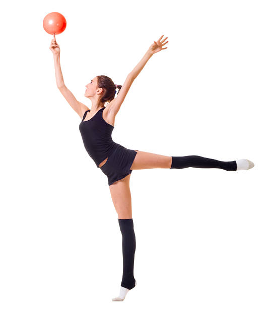 istock Young girl engaged art gymnastic 464902756
