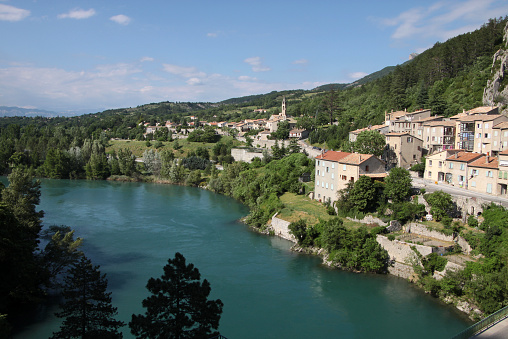 The village of Sisteron in the Alpes-de-Haute-Provence in southern France