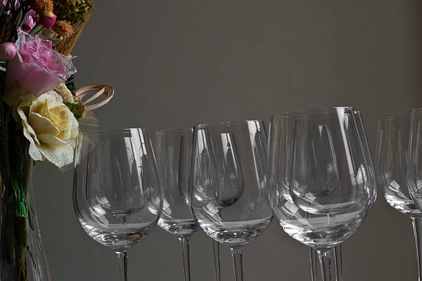 istock Composition of glasses and flowers. 464906791