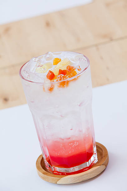 Fruit cocktail - Stawberry syrup and soda