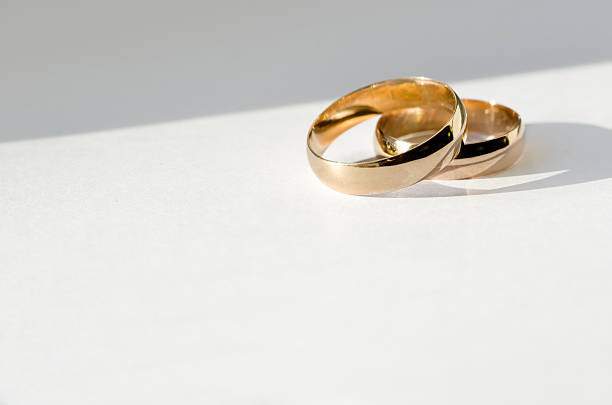 istock Golden wedding rings 464912119