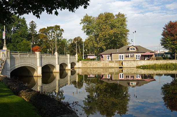 The Boathouse Tea Room in Downtown Guelph Ontario stock photo