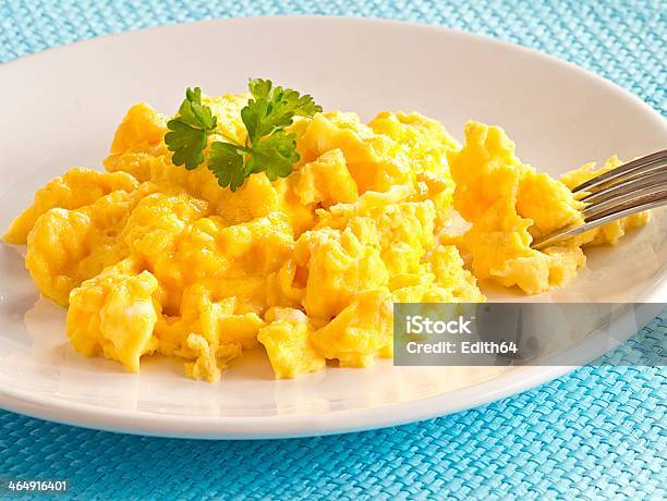 Scrambled Eggs On A Plate Stock Photo - Download Image Now - Courthouse, Decoration, Egg - Food