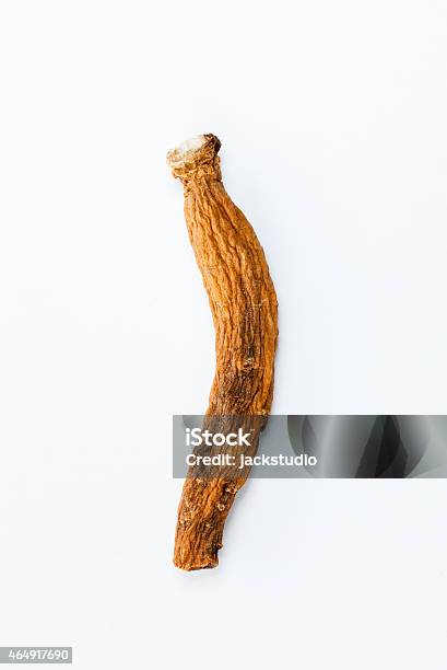 Ginseng On White Background Stock Photo - Download Image Now - Ginseng, Macrophotography, 2015