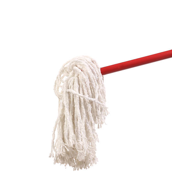 istock Closeup of red mop for cleaning. 464917737