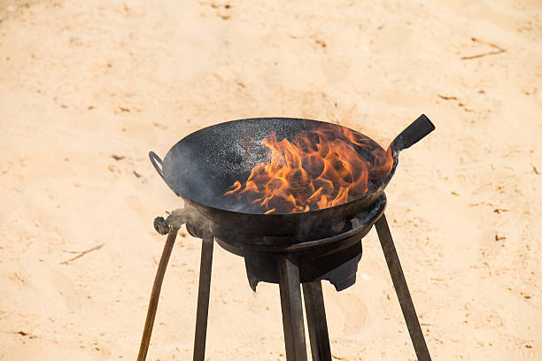 istock Oil-fired Heat until the flame 464920662
