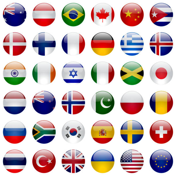 ilustrações, clipart, desenhos animados e ícones de ícone conjunto de bandeiras do mundo - flag countries symbol scandinavian