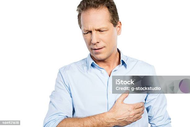 Pain In Heart Stock Photo - Download Image Now - 2015, 50-59 Years, Adult