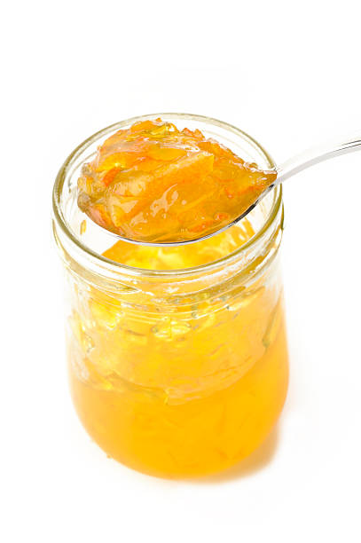 istock Orange jam in glass jar 464924192