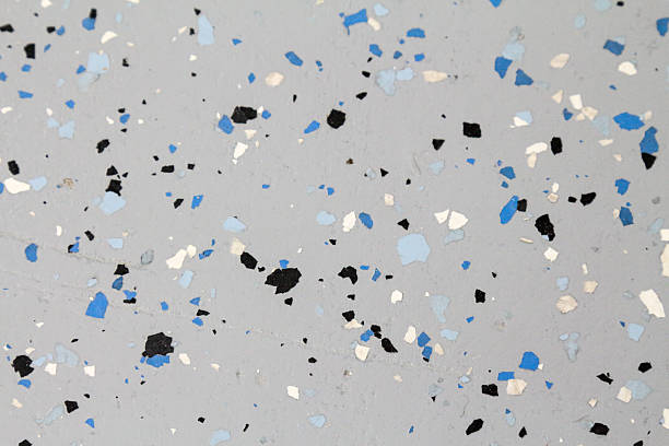istock Close up of an epoxy garage floor with multi-colored flecks 464925526